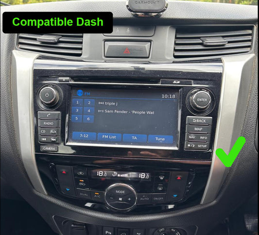Nissan Navara NP300 D30 2014-2019 GPS Wireless Apple Carplay Android Auto Support 360