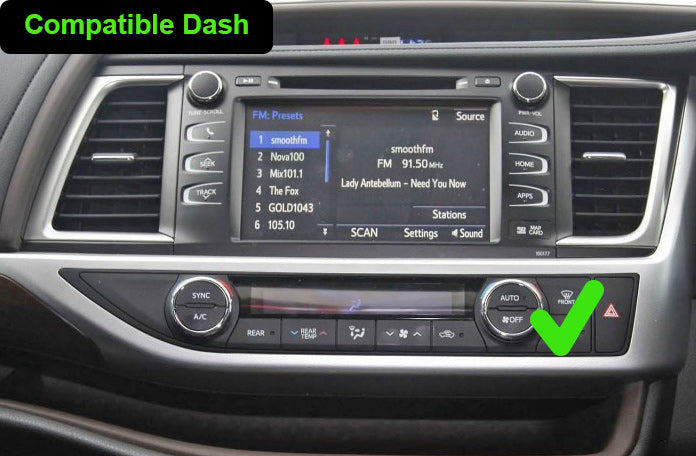 Toyota Kluger 2015-2021 GPS Bluetooth Wireless Apple CarPlay android auto 10" Touchscreen