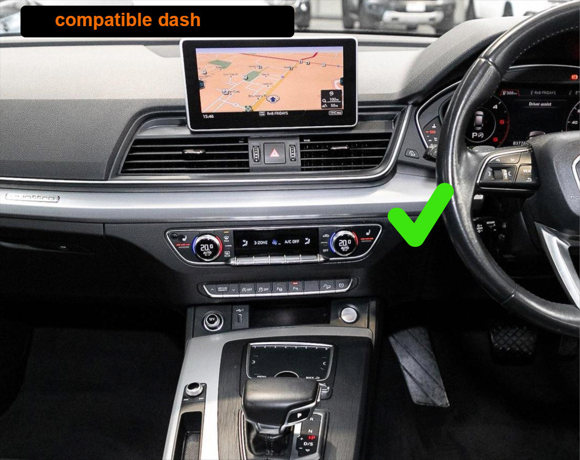 Audi Q5 Type 80A 10.25 inch touchscreen aftermarket upgrade Car stereo wireless Carplay and wireless android auto 2017-2021