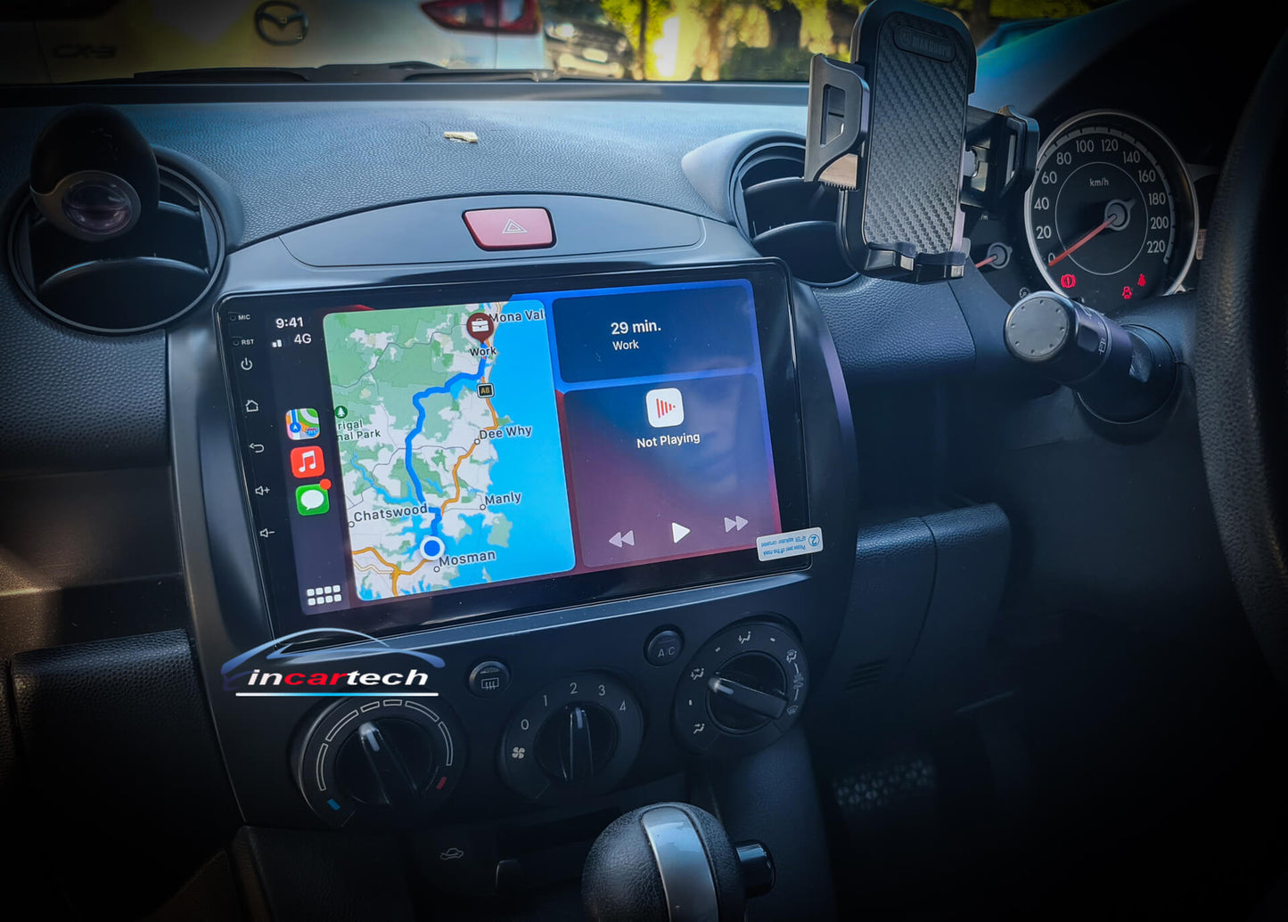 Mazda 2 2007-2014 GPS Bluetooth Handfree Music Stream USB Sat Nav Touchscreen