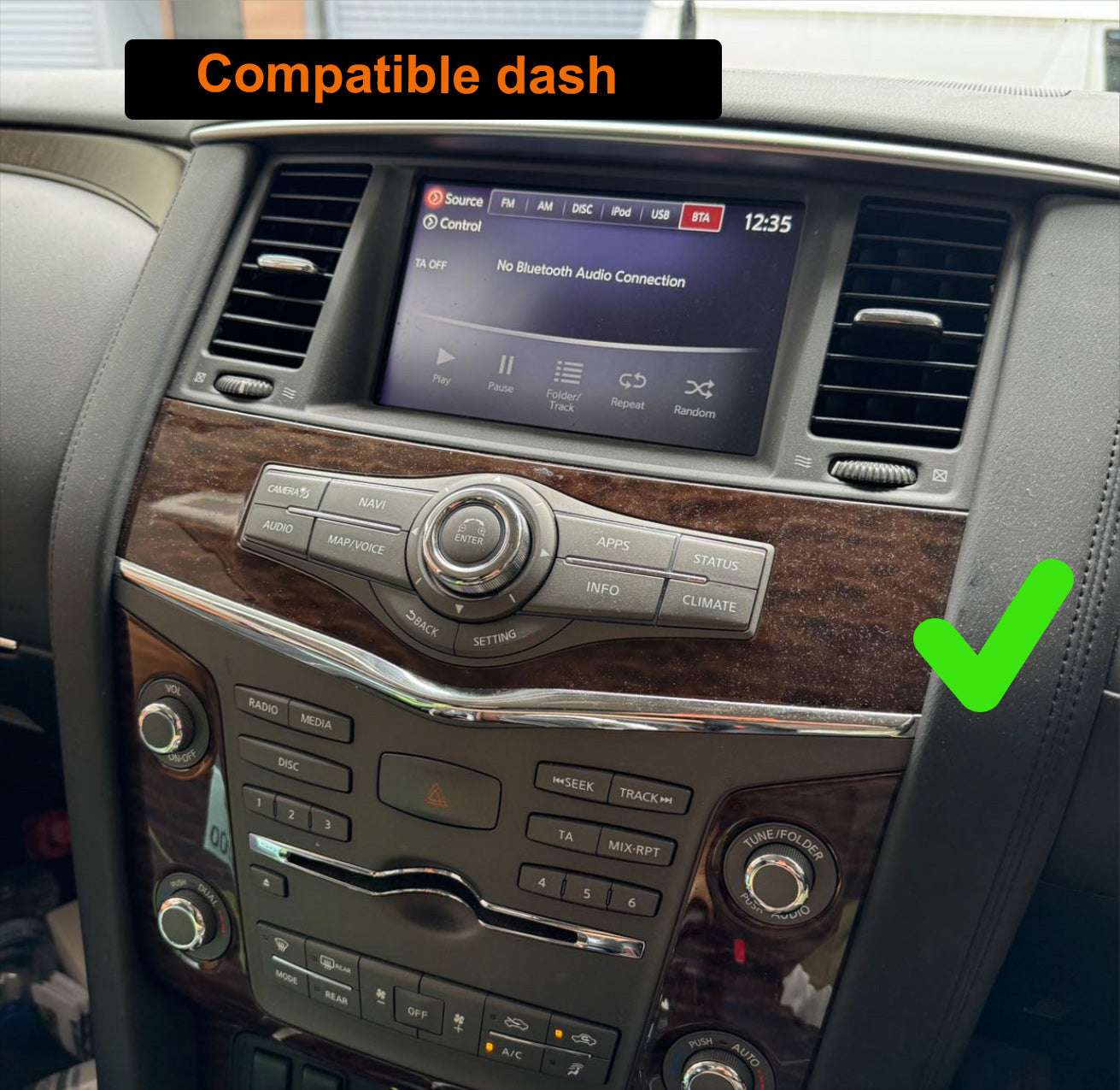 Nissan Patrol Y62 2010-2024 Black Panel 13.3 inch touchscreen upgrade Car stereo wireless Carplay android auto
