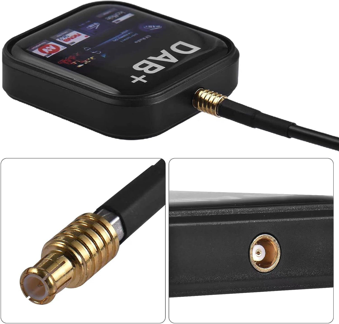 Car Radio Window Antenna Active DAB Digital Audio Broadcasting Car Window Roof Windshield Antenna Suitable for Android Navigation System Versions 4.1~11.0, DAB USB Dongle, DAB Radio Receiver, DAB USB Dongle, DAB Adapter, In-Car DAB+ Radio Adaptor/Tuner