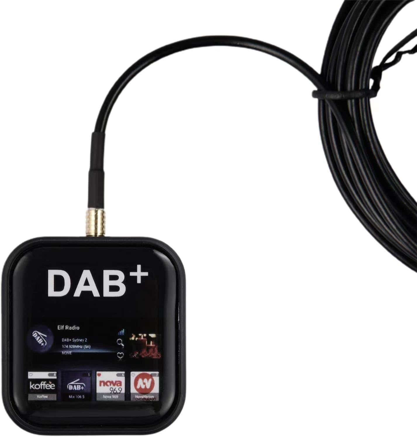 Car Radio Window Antenna Active DAB Digital Audio Broadcasting Car Window Roof Windshield Antenna Suitable for Android Navigation System Versions 4.1~11.0, DAB USB Dongle, DAB Radio Receiver, DAB USB Dongle, DAB Adapter, In-Car DAB+ Radio Adaptor/Tuner