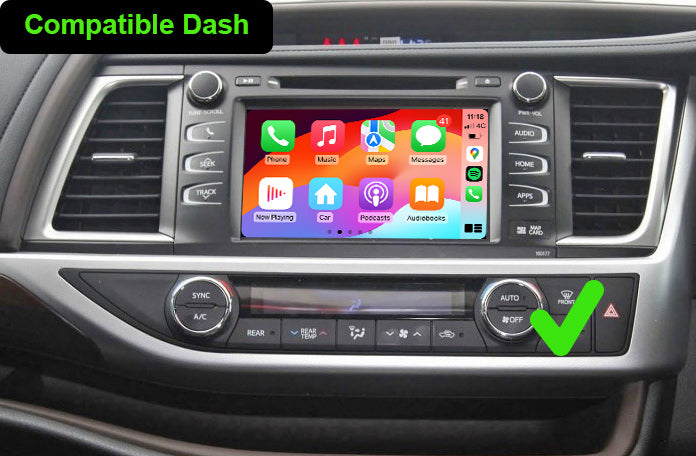 Apple CarPlay for 2014-2021 Toyota Kluger Grande | Wireless & Wired | CarPlay & Android Auto Upgrade Module / Adapter