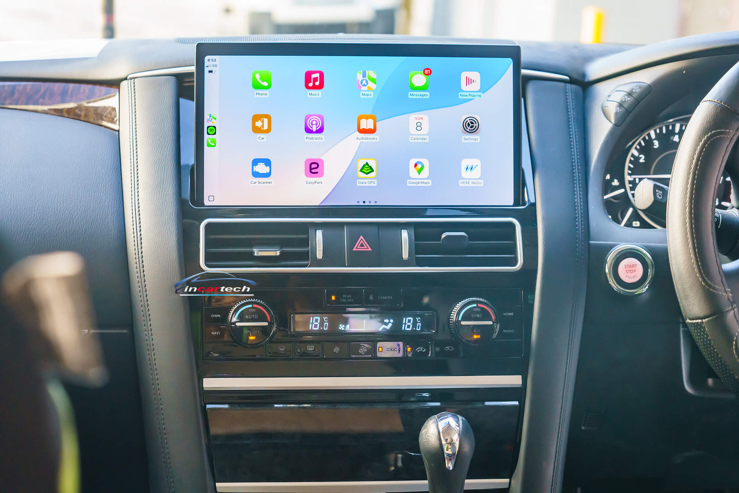 Nissan Patrol Y62 2013-2025 13.3" Infotainment stereo upgrade wireless CarPlay Android Auto
