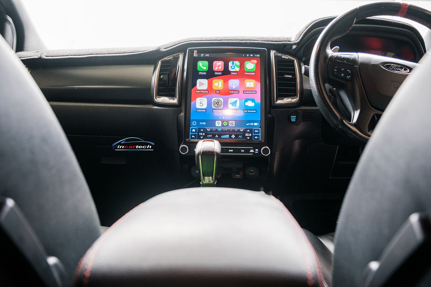Ford Ranger Raptor 14-22 PX MkII 2 MKIII 3 12.3" Tesla-Style GPS Infotainment Wireless Carplay Android auto stereo