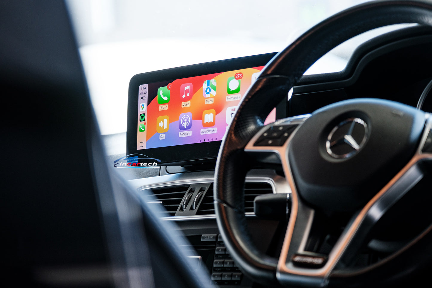 Mercedes Benz C-Class 2012-2014 W204 Touchscreen upgrade stereo wireless Carplay Android auto