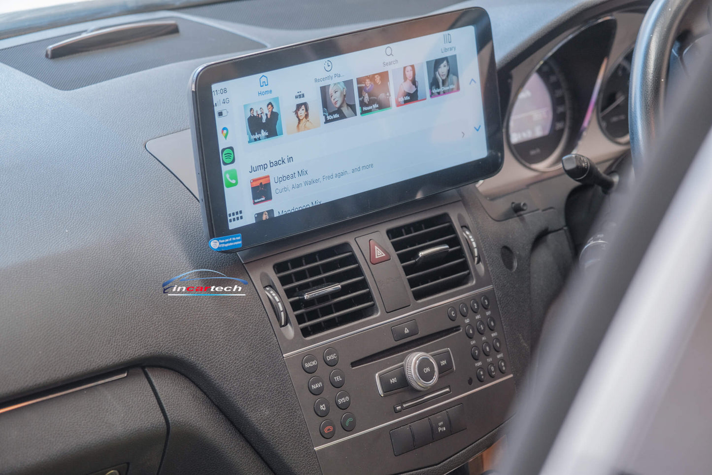 Mercedes Benz C-Class W204 07-12 Touchscreen upgrade stereo wireless Carplay android auto