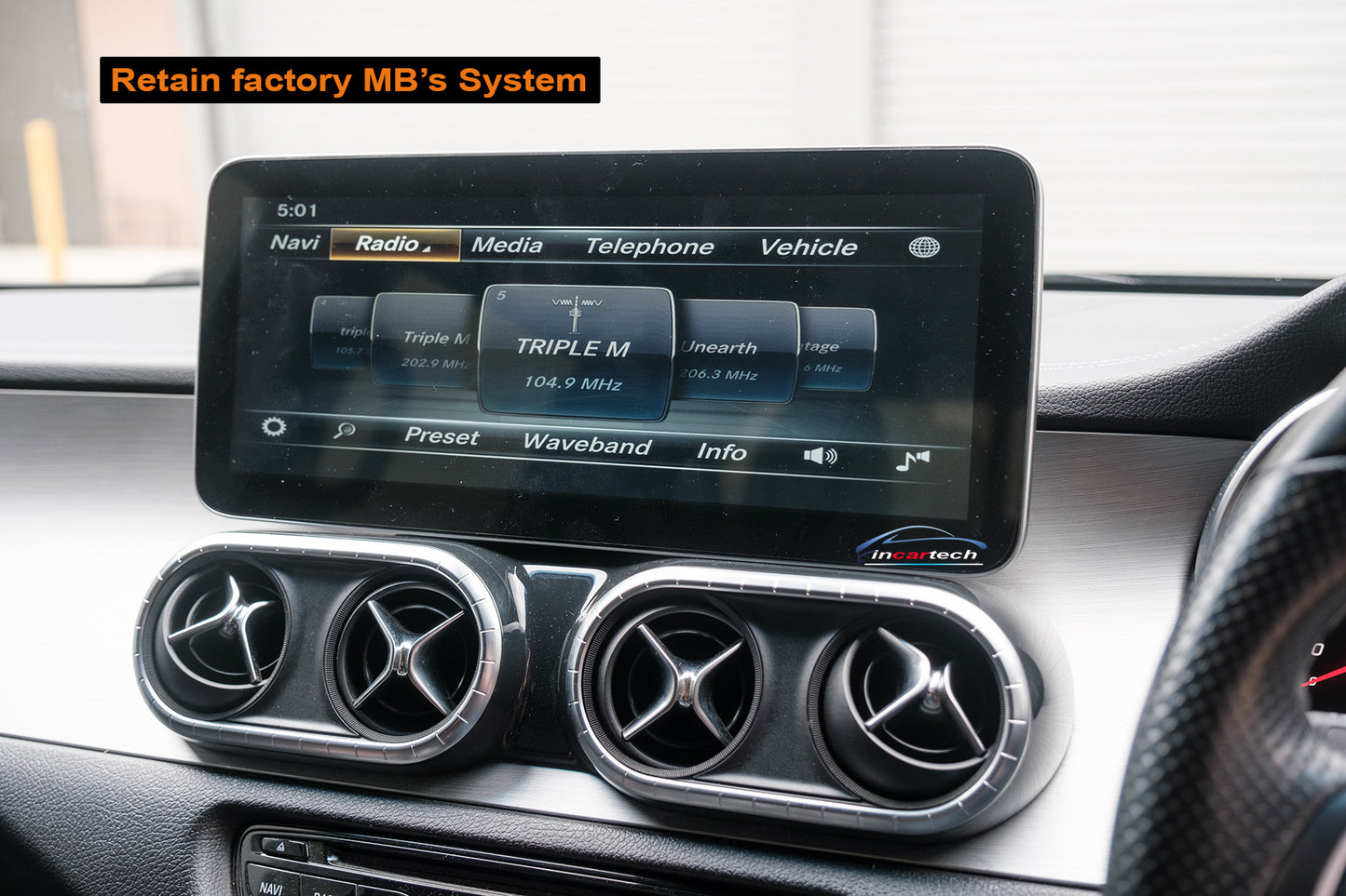 Mercedes Benz X CLASS 15-22 (W470) 12.3" touchscreen upgrade Car stereo wireless Carplay android auto