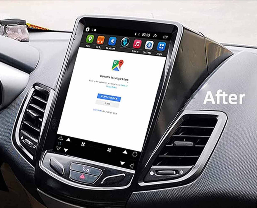 Ford Fiesta 2008-2018 9.7 inch vertical Touchscreen Wireless Apple CarPlay Android Auto GPS Bluetooth
