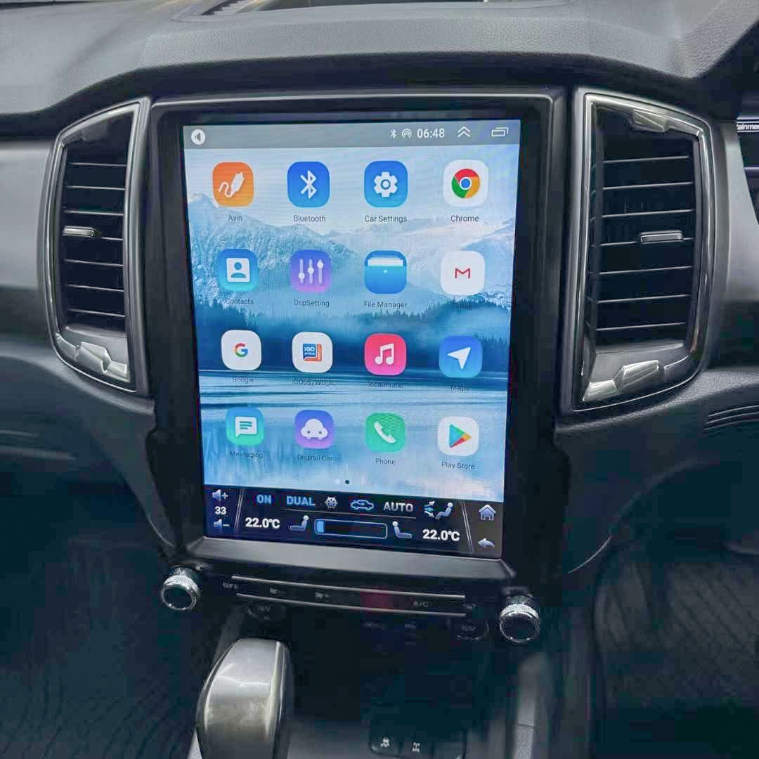 Ford Ranger 14-22 PX MkII 2 MKIII 3 Wireless Apple Carplay Android Auto GPS upgrade stereo 12.3 inch tesla style