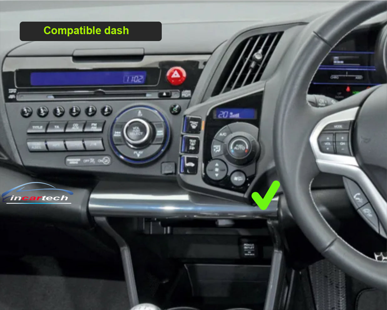 Honda CRZ 2010-2016 stereo facia 9 inch android Double din 2 din fascia frame surround