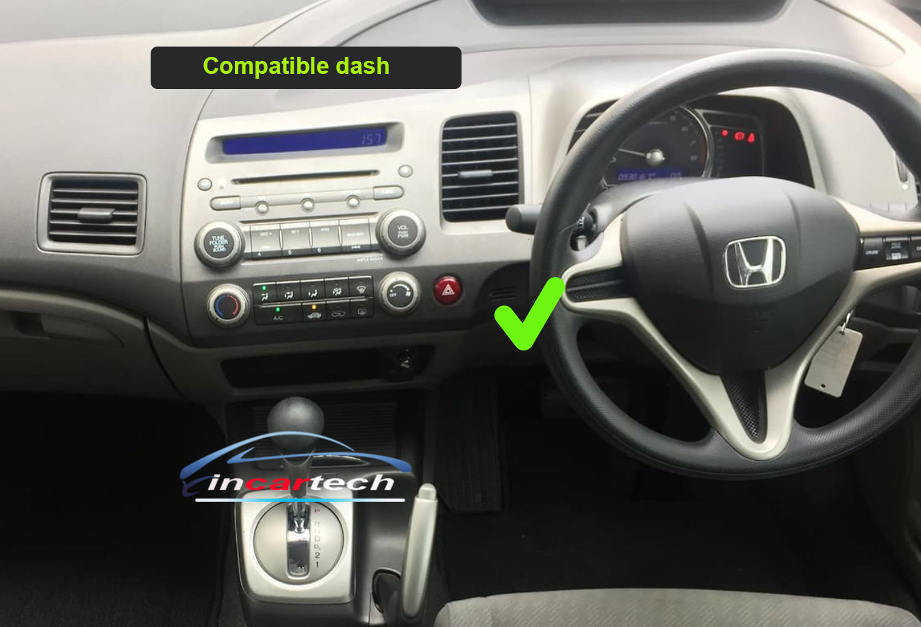 Honda Civic 2006-2011 12.1" Tesla Style Touchscreen GPS wireless CarPlay Android Auto HeadUnit