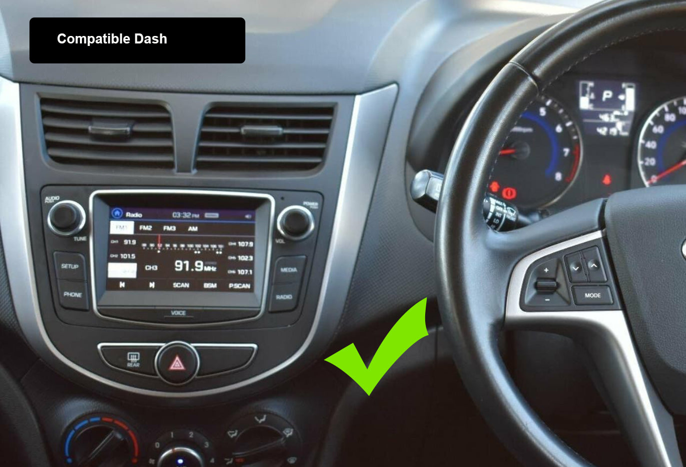 Hyundai Accent 2011-2020 stereo facia 9 inch android Double din 2 din fascia frame surround