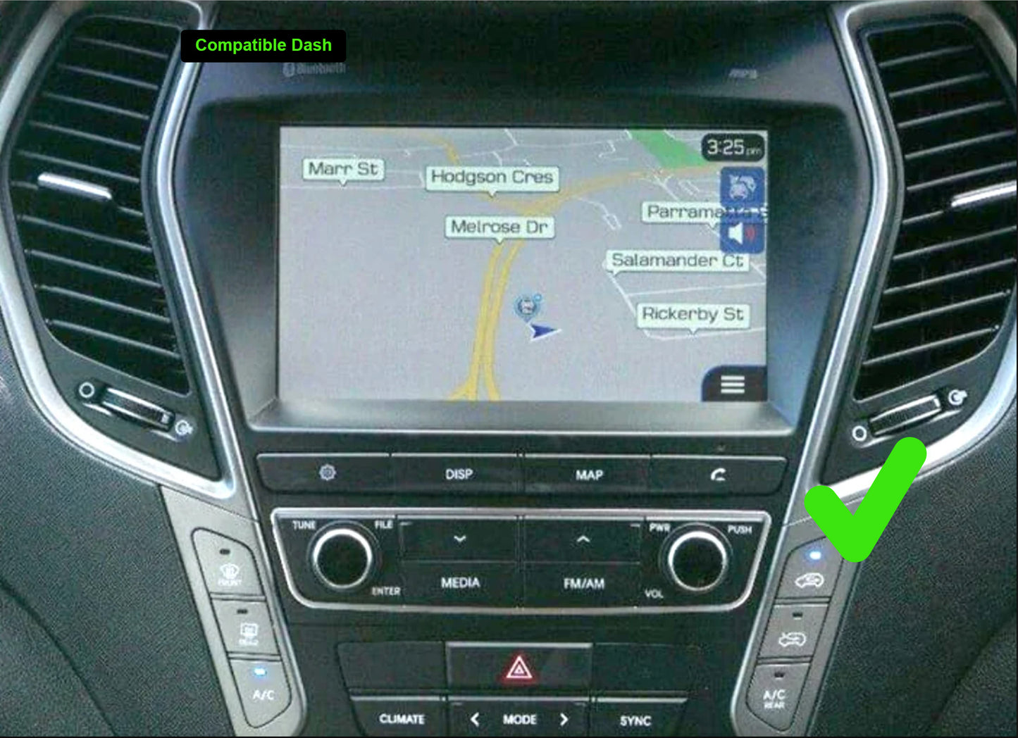 Hyundai Santa Fe 2013-2018 GPS BT wireless Apple CarPlay Android Auto Stereo 9"