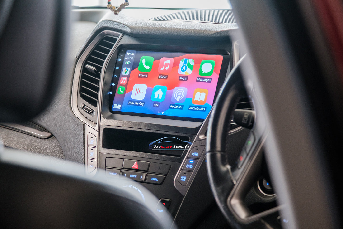 Hyundai Santa Fe 2013-2018 GPS BT wireless Apple CarPlay Android Auto Stereo 9"