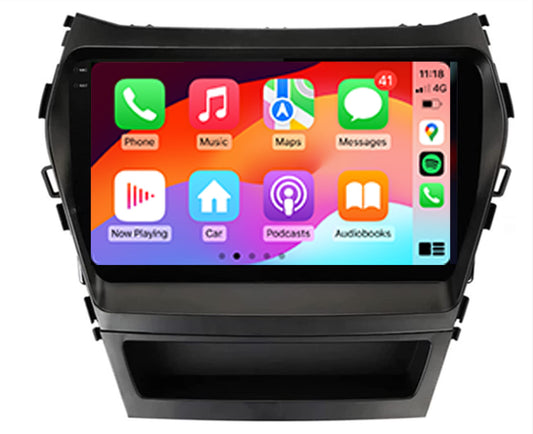 Hyundai Santa Fe 2013-2018 GPS BT wireless Apple CarPlay Android Auto Stereo 9"