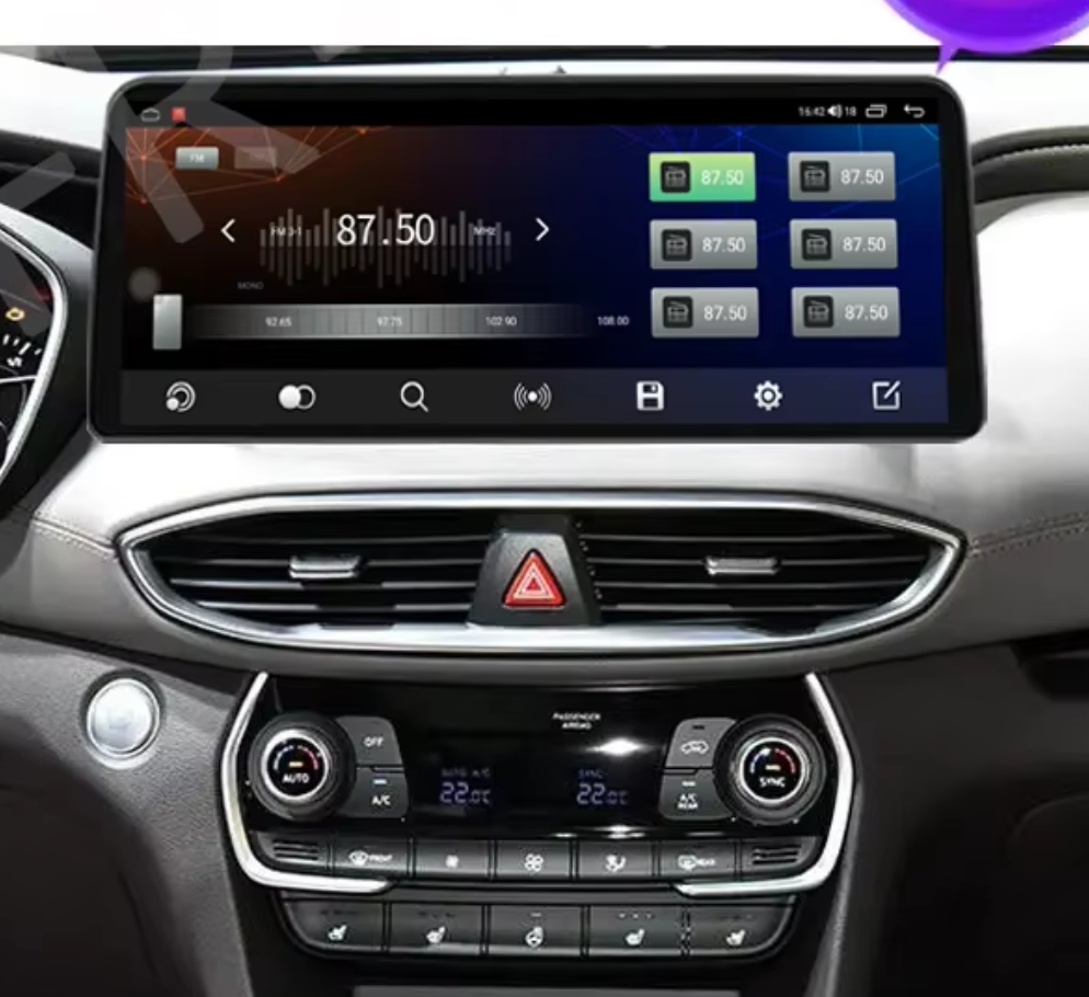 Hyundai Santa Fe 2018-2023 12.3" GPS BT wireless Apple CarPlay Android Auto Stereo