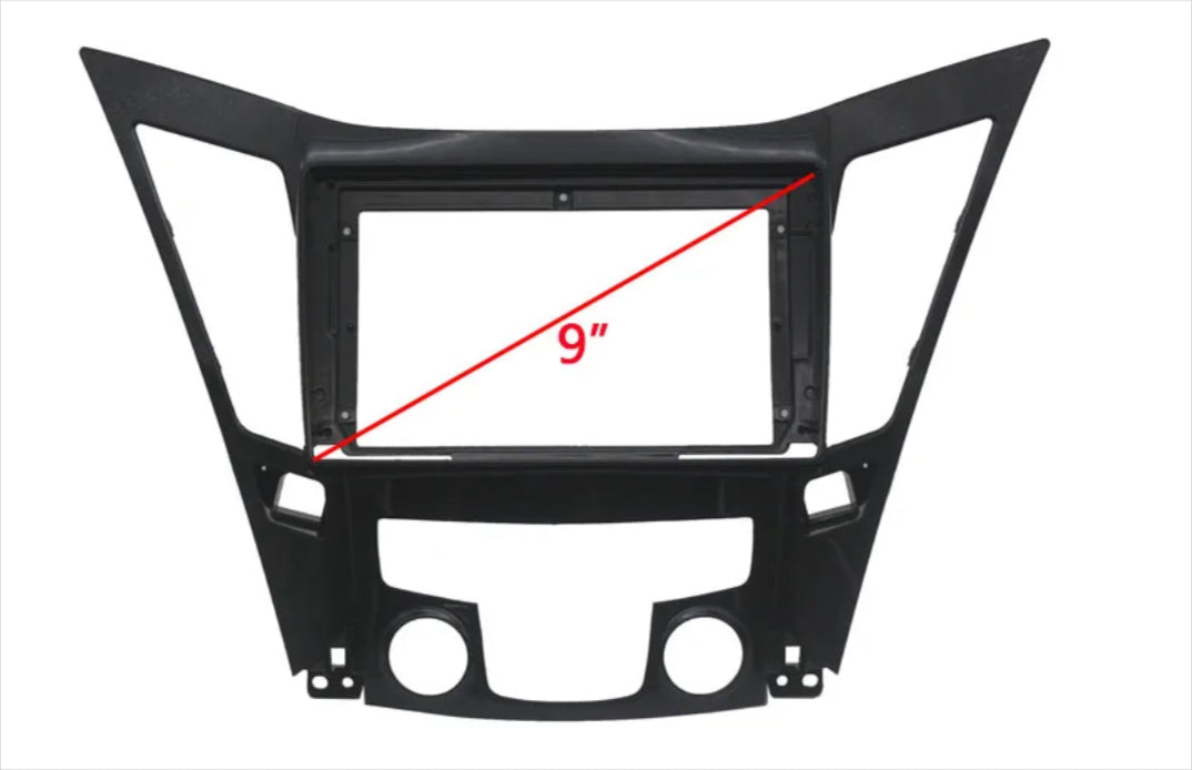 Hyundai i45 2009-2012 stereo facia 9 inch android Double din 2 din fascia frame surround