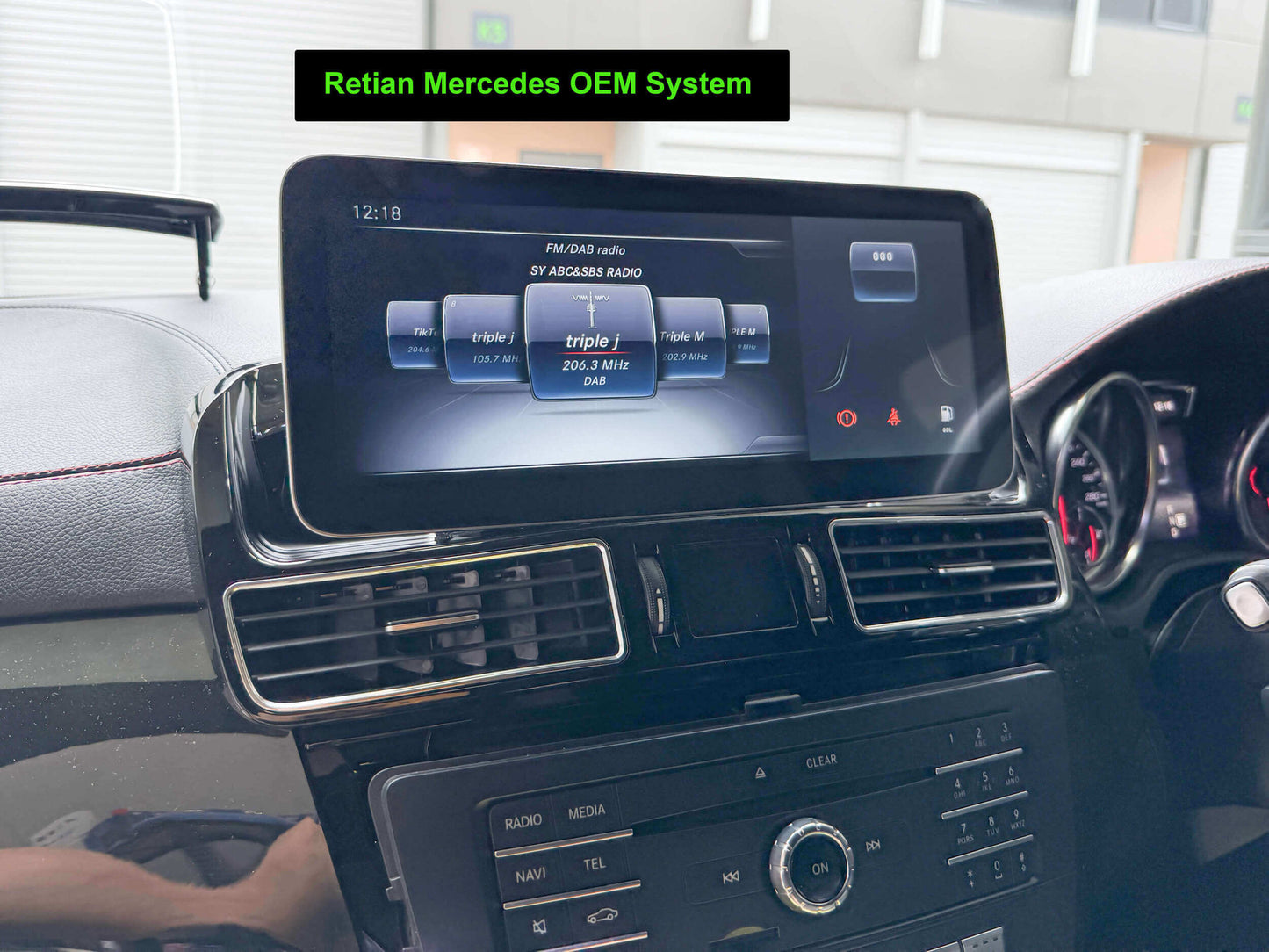 Mercedes Benz GLE-Class 15-19 (W166) 12.3" Touchscreen Upgrade Stereo Wireless Carplay Android auto