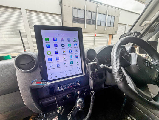 Toyota Landcruiser LC 70 76 78 79 Series 12.7" Tesla style GPS Infotainment Wireless CarPlay Android Auto