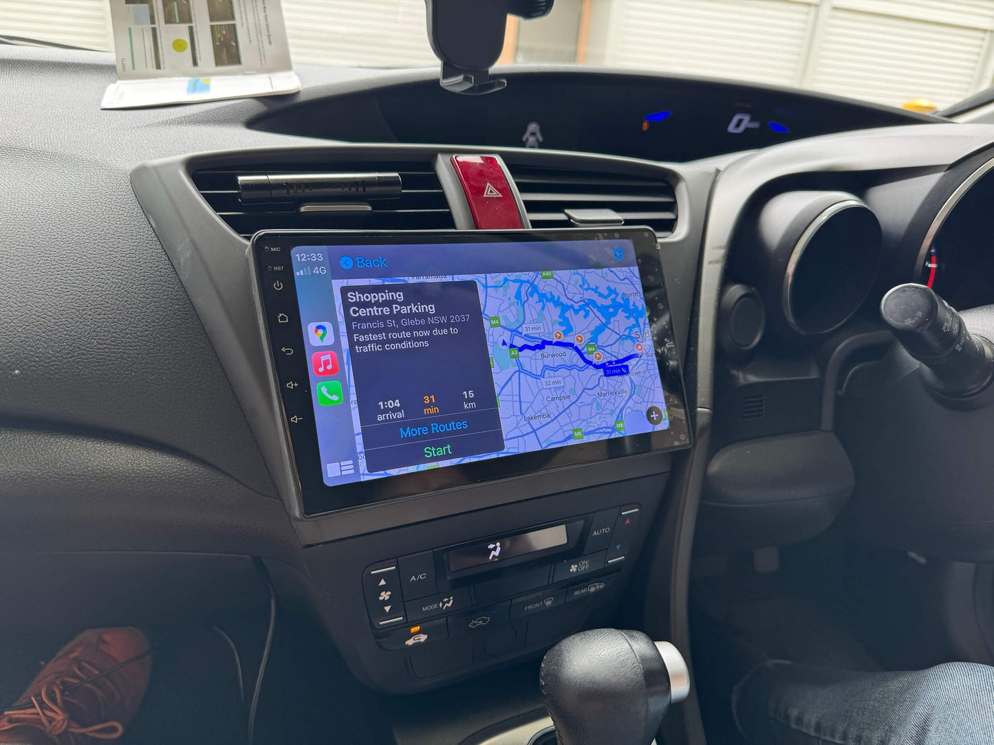 Honda Civic 2012-2016 hatch 9" Touchscreen GPS wireless CarPlay Android Auto HeadUnit screen