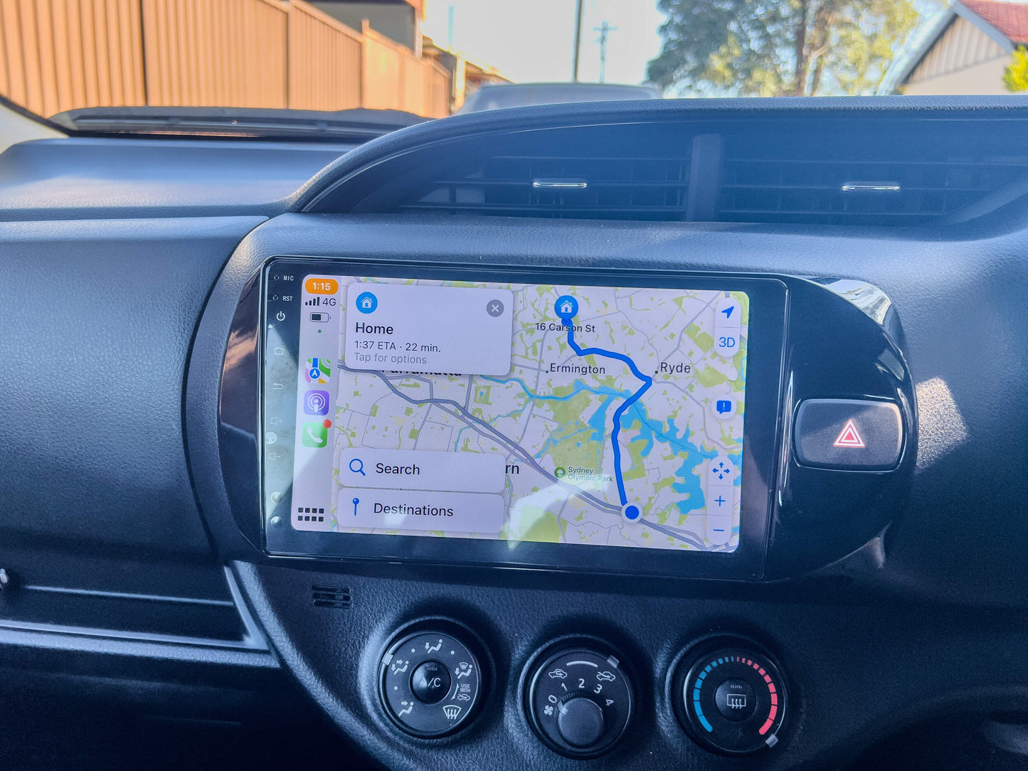 Toyota Yaris 2015-2019 9" Screen Wireless Apple CarPlay GPS Bluetooth Stereo DSP