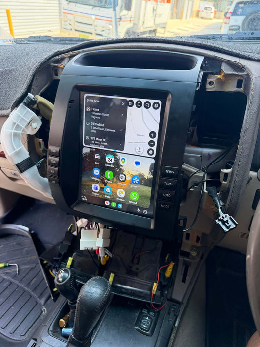 Toyota Prado 120 Series 03-09 10.4" Vertical Screen Wireless Apple CarPlay Android Auto Stereo Tesla style