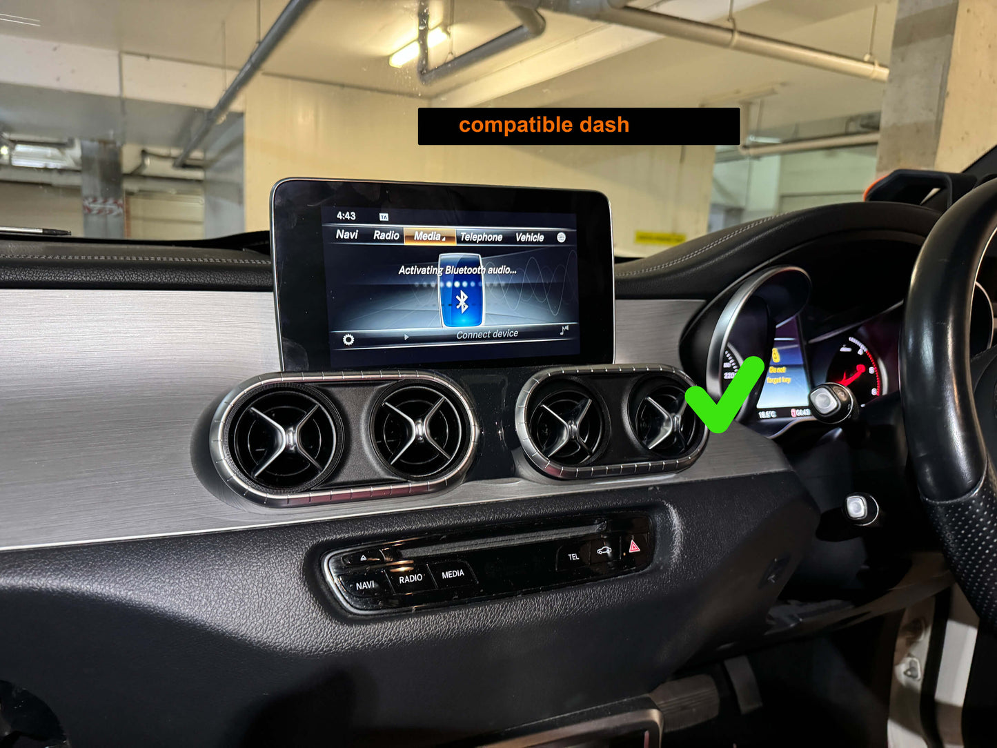 Mercedes Benz X CLASS (W470) 12.3 inch touchscreen aftermarket screen upgrade Car stereo wireless Carplay and wireless android auto 2015-2021
