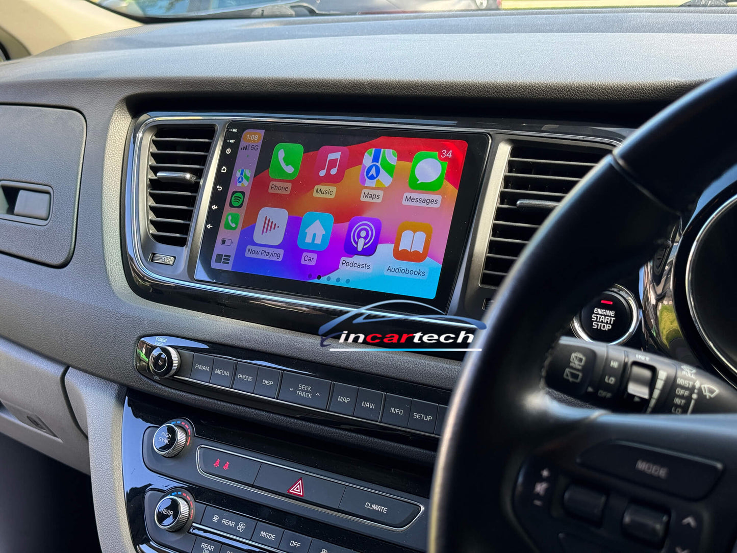 Kia Carnival 15+ Wireless Apple CarPlay Android auto GPS Bluetooth Stereo Radio