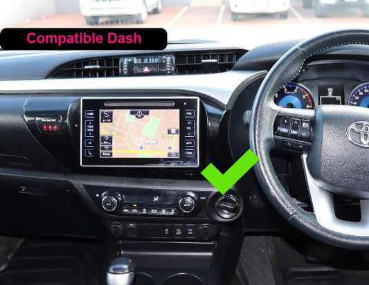 Toyota Hilux 2015-2025 suit both 10 inch android and 7 inch Double din 2 din fascia frame