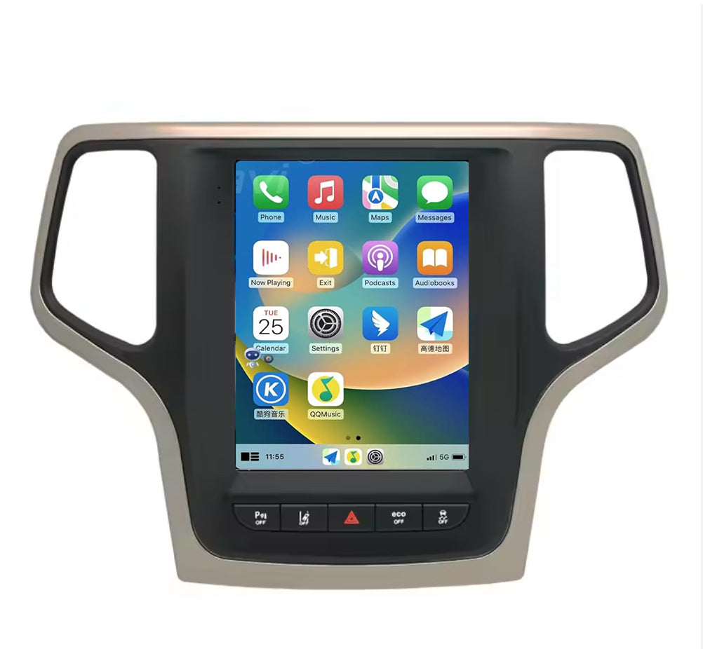 Jeep Grand Cherokee 2011-2013 10.4" Tesla Style Wireless Apple CarPlay Android Auto Radio upgrade