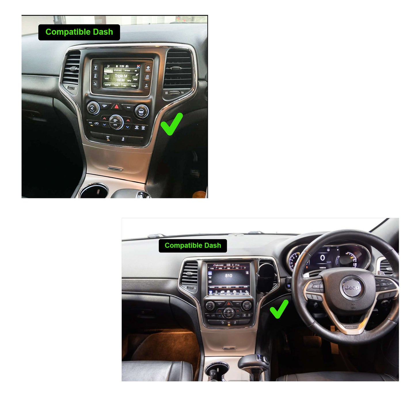 Jeep Grand Cherokee 2011-2013 10.4" Tesla Style Wireless Apple CarPlay Android Auto Radio upgrade