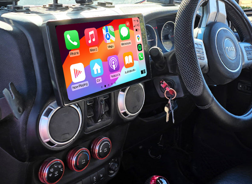 Jeep Wrangler 2007-2018 Wireless Apple CarPlay Android Auto Bluetooth Radio upgrade