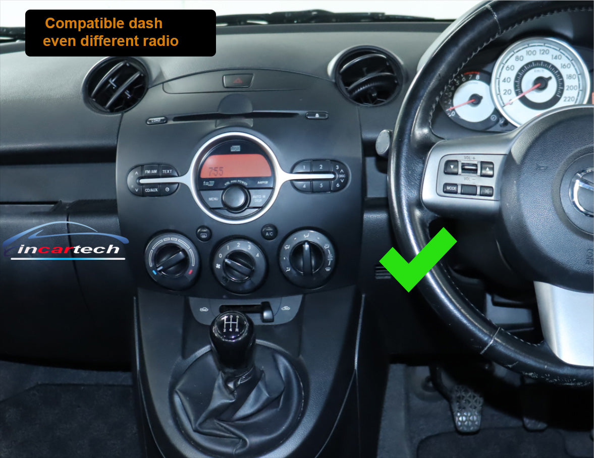 Mazda 2 2007-2014 GPS Bluetooth Handfree Music Stream USB Sat Nav Touchscreen