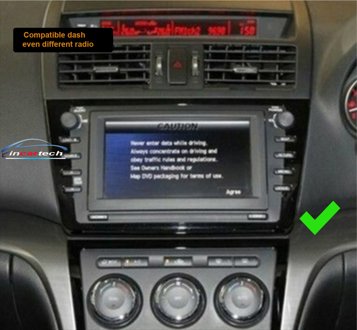 Mazda 6 08-12 GH stereo facia suit both 9 inch android and 7 inch Double din 2 din fascia frame