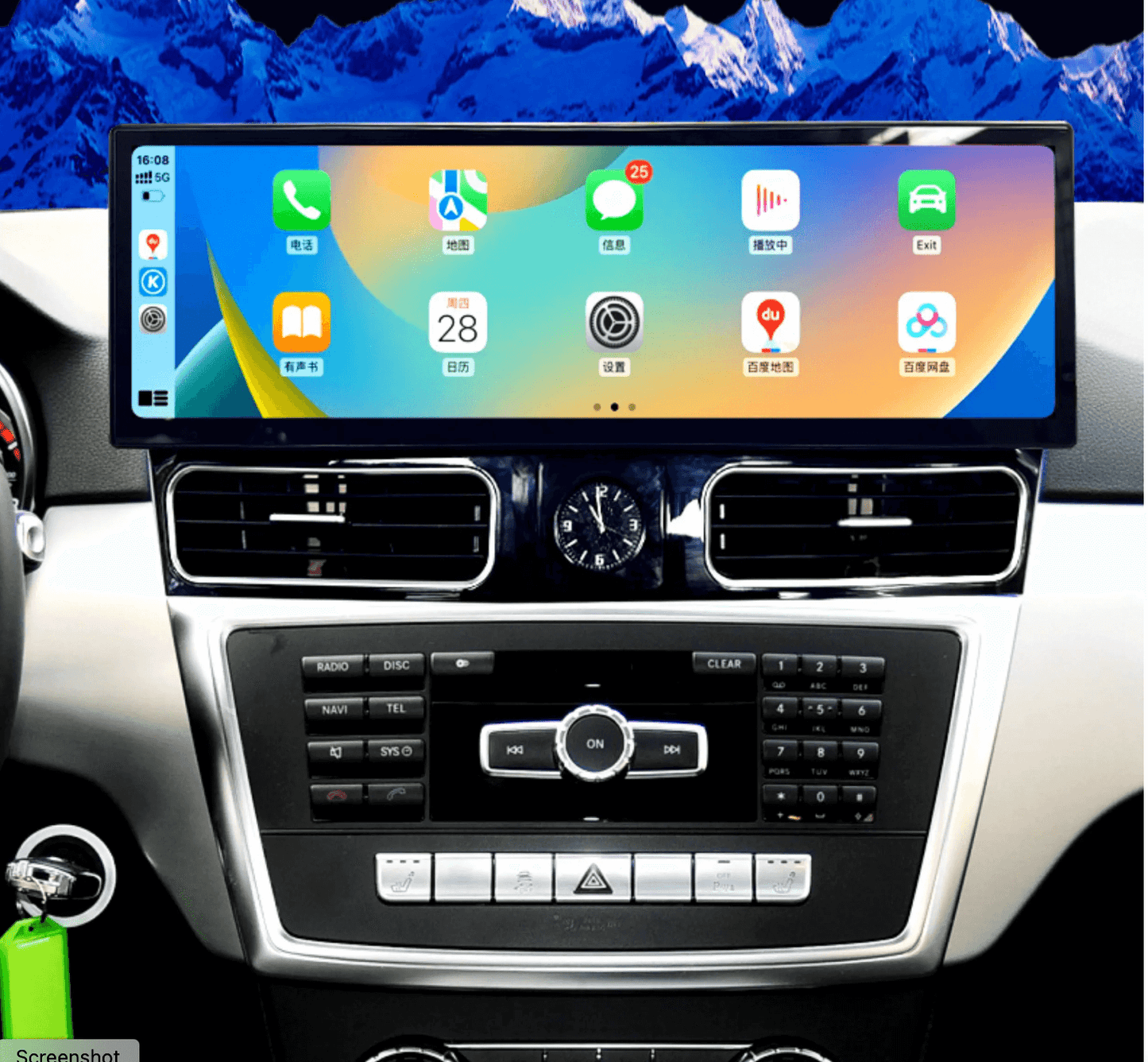 Mercedes Benz ML Class 12-18 W166 14.9" Touchscreen upgrade stereo Wireless CarPlay Android Auto