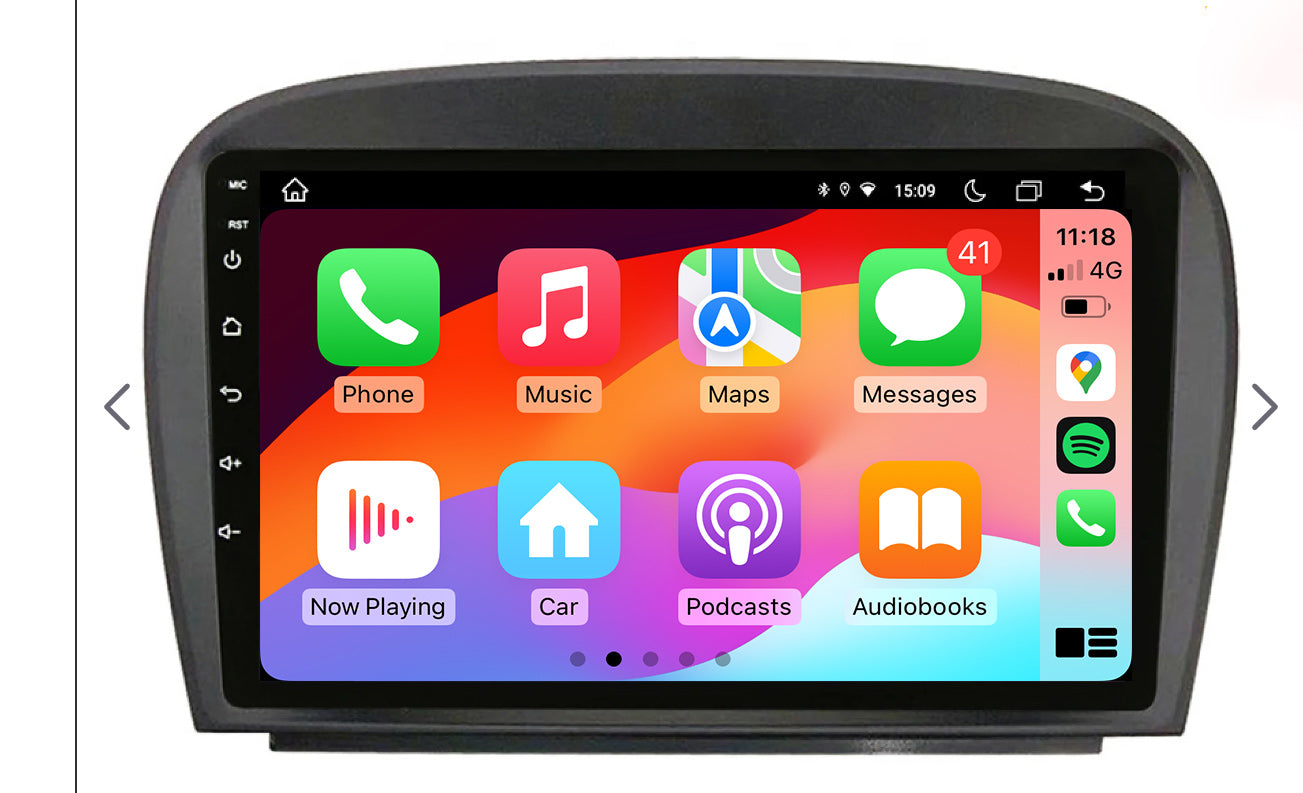 Mercedes Benz SL Class 05-12 R230 Touchscreen GPS wireless CarPlay Android Auto HeadUnit
