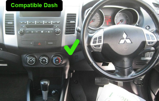 Mitsubishi Outlander 2006-2013 GPS Bluetooth Stereo Wireless Apple Carplay Android Auto