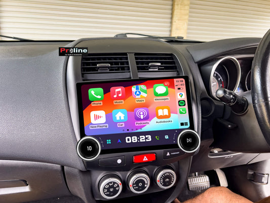 Mitsubishi ASX 2009-2019 10.1" GPS Bluetooth Stereo Wireless Apple Carplay Android Auto, Double Knob control