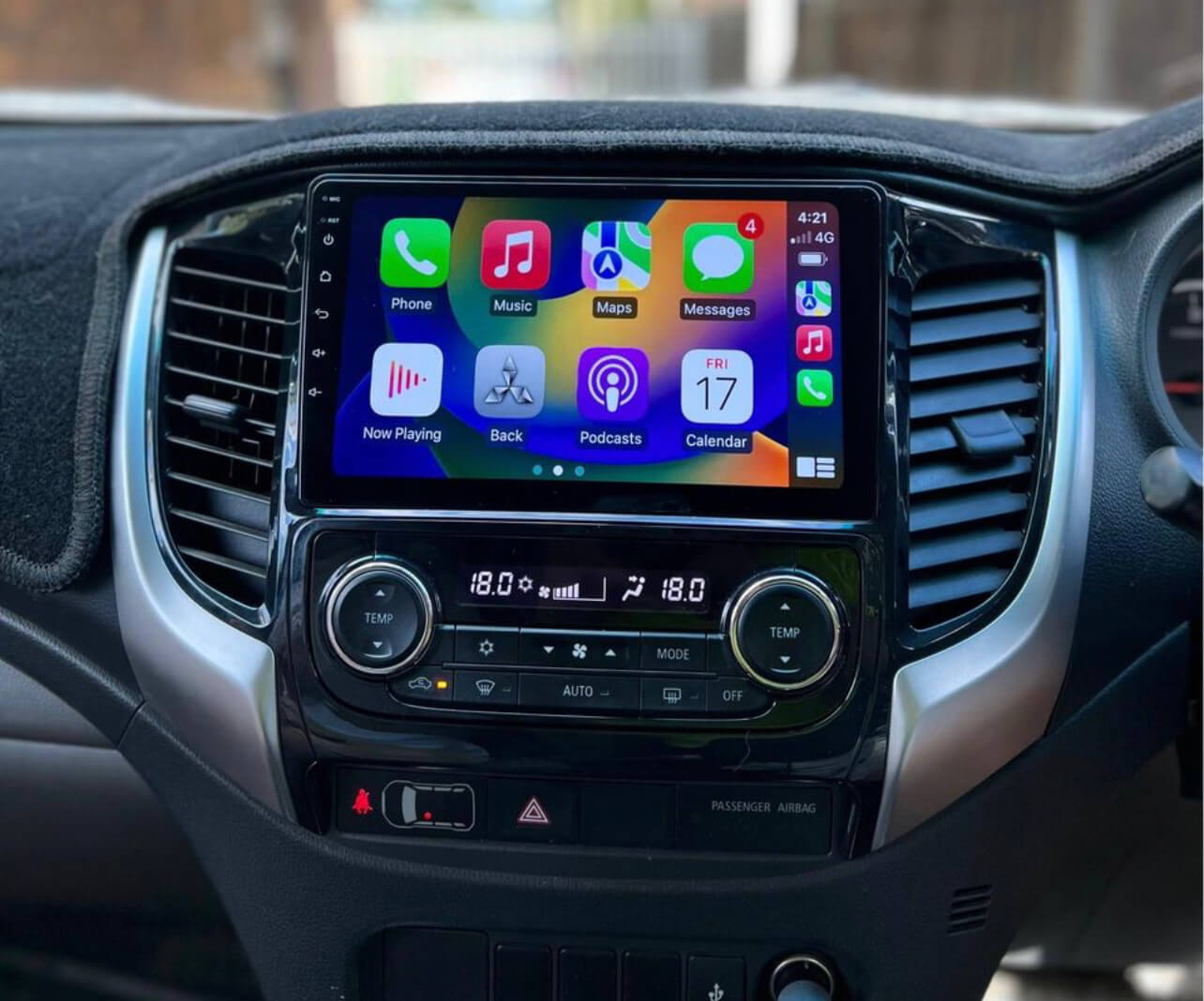 Mitsubishi Triton 2014-2025 9" GPS Stereo Wireless Apple CarPlay Android Auto Auto Aircon