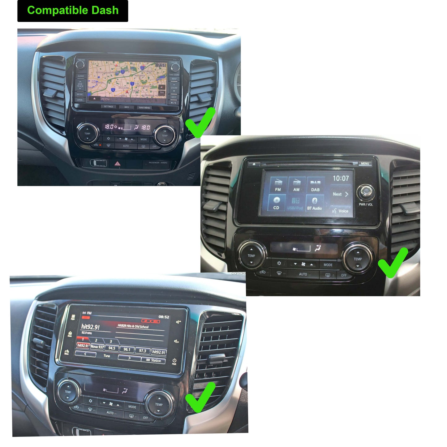Mitsubishi Triton 2014-2025 GPS Stereo Accessories Wireless Apple CarPlay Android Headunit 12.1 inch