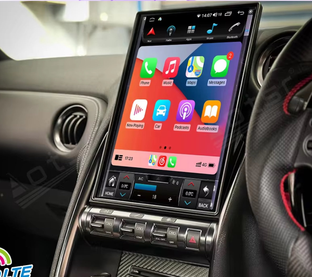 Nissan GTR GT-R 2007-2015 14.4" Tesla Style Radio Auto Stereo Wireless Carplay Android Auto