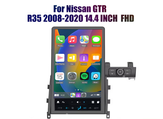 Nissan GTR GT-R 2007-2015 14.4" Tesla Style Radio Auto Stereo Wireless Carplay Android Auto