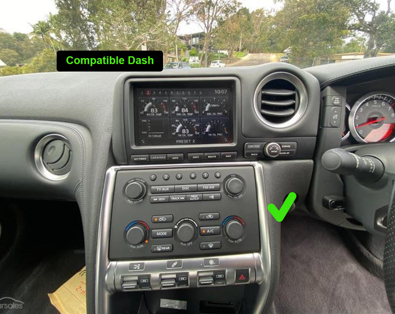 Nissan GTR GT-R 2007-2015 14.4" Tesla Style Radio Auto Stereo Wireless Carplay Android Auto