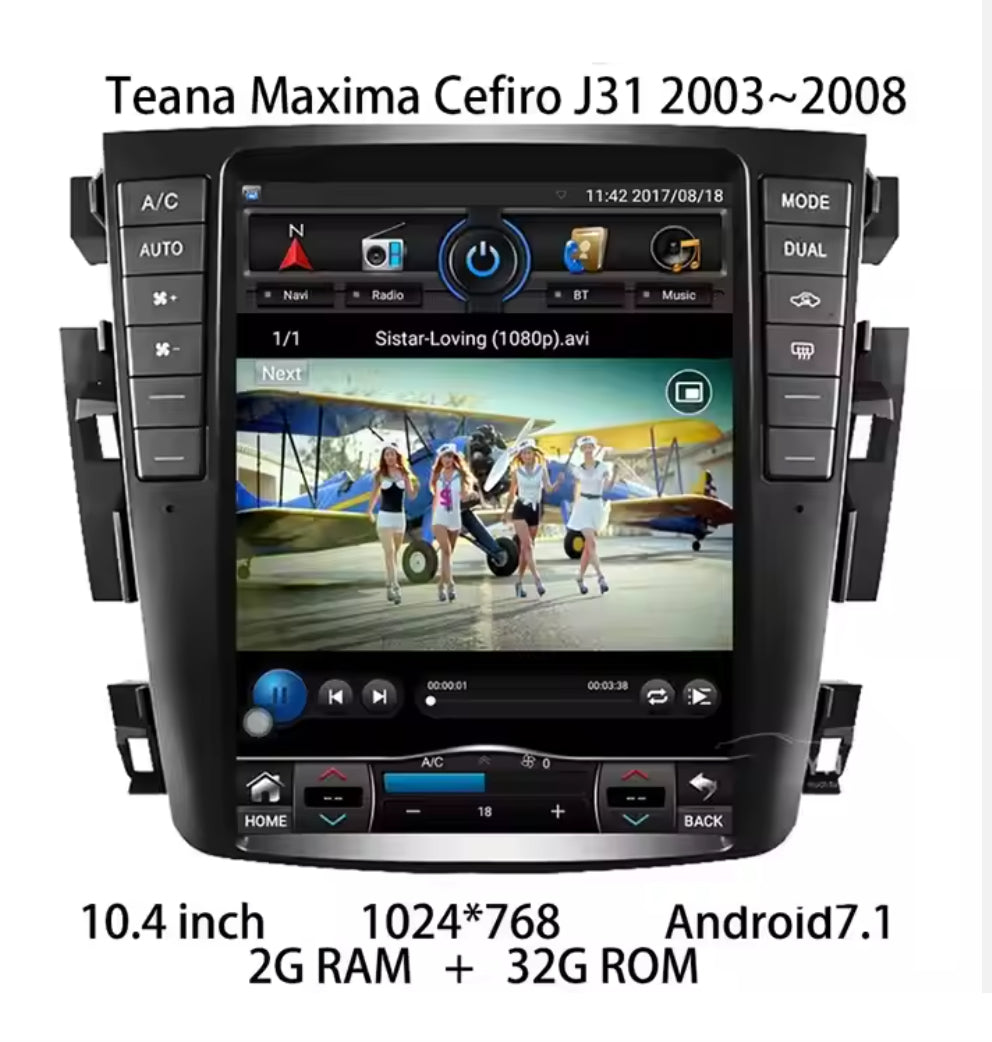 Nissan Maxima 2003-2008 9.7" GPS Bluetooth Wireless Apple CarPlay Android Auto Stereo
