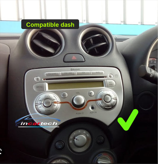 Nissan Micra 2010-2014 K13 stereo facia suit both 9 inch android and 7 inch Double din 2 din fascia frame