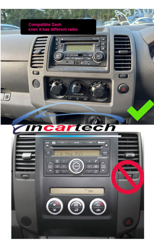 Nissan Navara 2007-2015 D40 stereo facia suit both 9 inch android and 7 inch Double din 2 din fascia frame