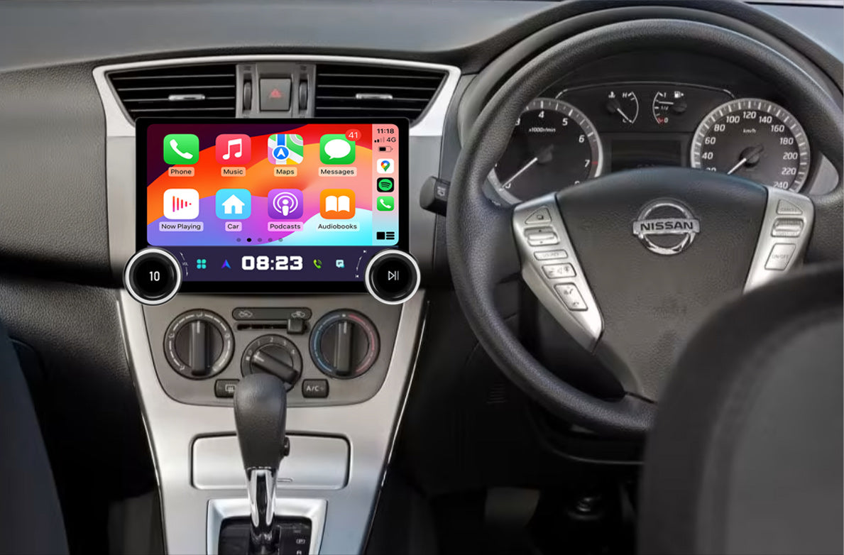 Nissan Pulsar 2012-2016 GPS Bluetooth Wireless Apple CarPlay Android Auto Stereo 10.1" double Knob control
