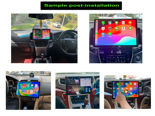 Sample Installation for GPS 13.3" touchscreen Wireless CarPlay Android Auto stereo